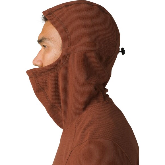 New Mens XXL Prana Coldstream Hoodie Shirt NWT Manzanita Brown Zip Pocket Polart - Picture 1 of 10